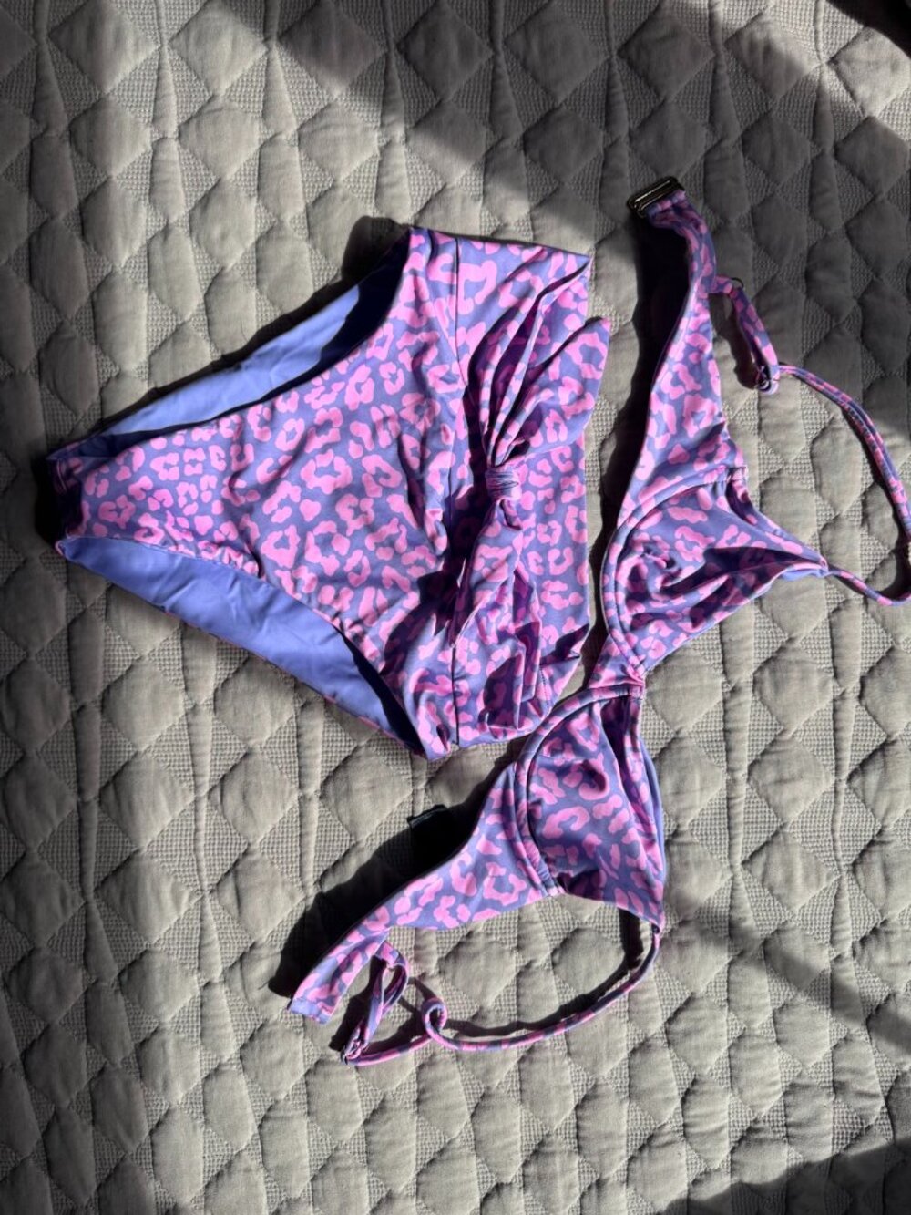 Beach Riot | Purple & Pink Leopard Bikini | S